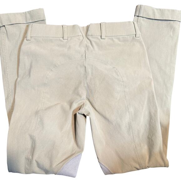 Ariat Riding Jodhpurs, Knee Patch Equestrian Breeches With Foot Straps, Girls 12 - Picture 4 of 5